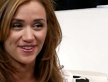 Small Titties Red-head Fitness Influencer Youngster Heather Hurley seduce to Casting Fuck