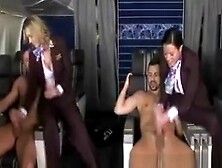 Air Hostess With Moutful Of Cock For Her Lucky Flyers