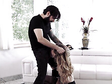 Bearded man gets a mouth full of pussy before screwing