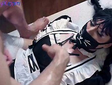 Maid Uniform Femboy Fucked By Hunk Dilf On Kitchen Surface