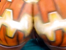 Big Ass Blonde Fucked And Cum On Pumpkin Cosplay