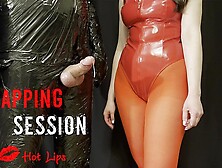Slapping cock, edging, sounding, milking and multiple ruined cums in femdom session
