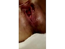 Quick squirting orgasm on toilet