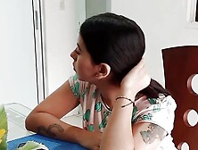 Petite Latina has hard sex with her boyfriend while the house is empty - Porn in Spanish