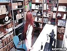 Petite Shoplifter Sucking The Officer