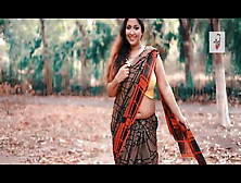 Puja In Check Print Saree