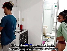 The kitchen encounter: Boss gives direct CREAMPIE to female employee - Spanish porn