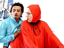 Arab wife treats herself with plenty of dick in foot fetish kinks