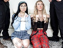 Daughter swap with hot ladies Addison Vodka and Delilah Dagger