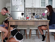 Pounded the housekeeper in front of his ex-wife! Very SEXY GIRL!