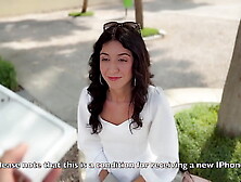 Will a stranger girl agree to a Public Cumwalk for a new iPhone?