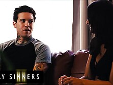 FAMILY SINNERS - Breasty Step Mamma Comforts Her Stepson With Her Melons & Gets Filled With His Dick