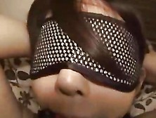 Blindfolded Girl In Lingerie Getting Her Pussy Fucked With Vibrator Squirting While Fingered On The Couch