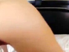 Hot Blonde With Glasses Rides Her Dildo