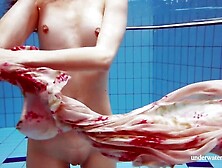 Martina pretty strawberry blonde youngster massive boobs swimming