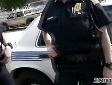 Police Officers Arrive At A Warehouse To Fuck A Black Dude That Just Arrested In The Hood For Fun.