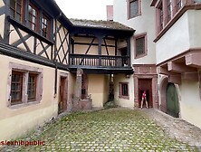 public masturbate exhib at the christmas market