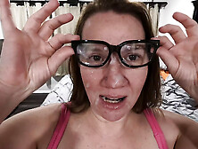 He interrupted my reading to fuck me and cum on my glasses