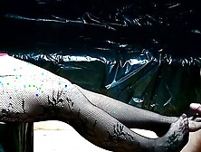 Today i put on my new red dress  i paired it with black sexy tights.  Of course,  i also wore my favorite red high heels