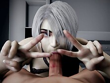 (Ivy Valentine Deep BLOWJOB) INTENSE SEX,  DEEP THROAT,  HOT MILF,  BLOWJOB (Horny MILF,  Soulcalibur 3D Porn NSFW) Thethiccart