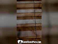 Cute babe sucks me off before fucking