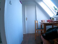 DICKFLASH in STUDENTS APARTMENT: a lascivious college cutie can't resist to finish me off