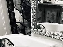 Sexy Fat Tummy Giggling In The Bathtub