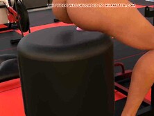 Athletic Hot Gym Instructor Use Sextoy On Her Self At The Gym