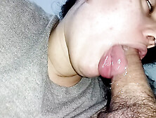 Bubbly blowjob, full of horniness and saliva, slut loves to fuck a hard cock