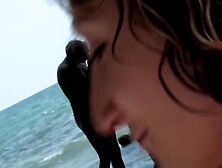 Wild Threesome At The Beach With Charlotte De Castille And Olga Cabaeva