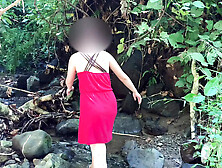 Filipina Amateur Staccyph Fucks Hard By The River - Uncensored Hd Footjob & Cumswap