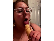 Naughty Violet Brunette Gives Jerk Off Instructions