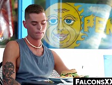 Falconsxxx. Com - Inked Stud Has His Dick Sucked And His Tight Ass Fucked Hard And Raw