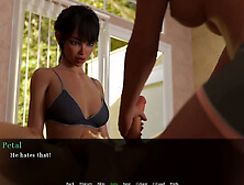 The two women share his penis and play.