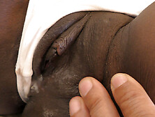 Amateur ebony teen creampie in panty