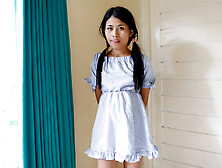 Asian Teen Upskirt (fake) And Hairy Pussy Creampie On Asian Sex Diary (18+)