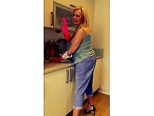 Annabel's juicy T shirt large boobs washing up play