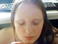 2 Facual Cumshots For Nerdy Freckled Girlfriend