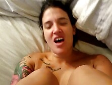 American Mommy With A Tattoo And Big Tits Sucks And Fucks,  I Meet Her For Sex.  Alone