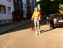 Fat Ugly Dumpcum Fotze Andrea Public In Leggings