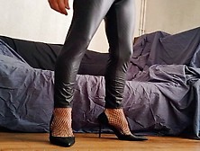 High Heels,  Handjob,  Fishnet Stockings,  Huge Cock And Sperm Cums