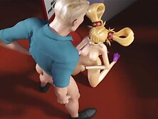 3Dgspot - Breasty Golden-Haired Bimbo Can't Resist Screwing All Her Holes Compilation! Cg Animation!