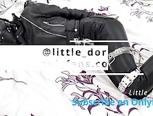 Little Doris is Fucked,  Bounded and Gagged with ANAL PLUG in her Ass (Full Leather Outfit)