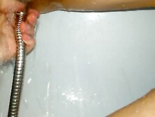 Cleaning the pussy from debris and sperm.