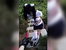 Chinese Girl Outdoor Exhibitionism Bdsm Training 61