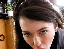 Glamour teen in short skirt rides old man