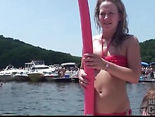 Hot Girls Partying Naked At The Lake