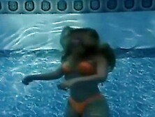 Sexy Bikini Girl Drowning Underwater