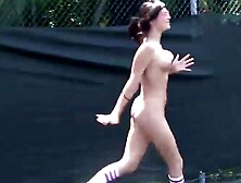 Amateur college chicks have massive lesbian orgy outdoors