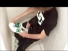 Skater Jerking Off Under The Shower